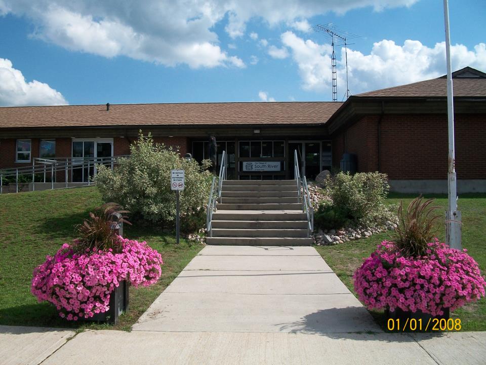 Municipal Office with flowers out front